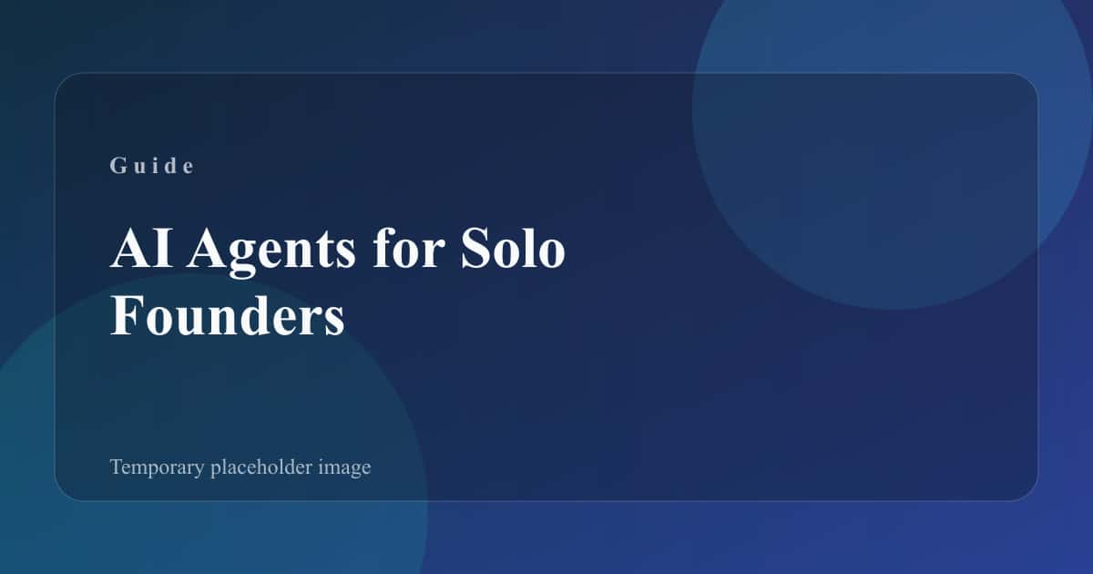 Solo founder managing agent workflows in a single dashboard